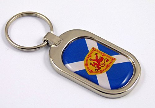 Scotland Flag Key Chain metal chrome plated keychain key fob keyfob Scottish