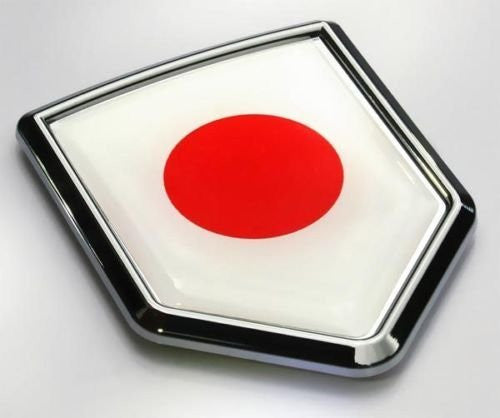 Car Chrome Decals CBSHD104 Japan Flag Japanese Emblem Chrome Car Decal Sticker