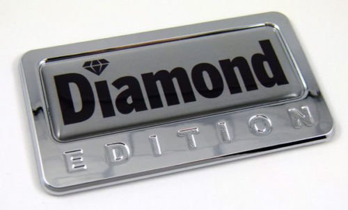 Diamond Custom Edition Chrome Emblem with Domed Decal Car Auto Bike Badge