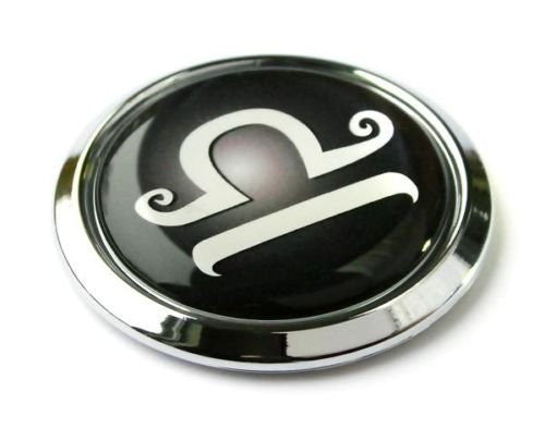 Libra Zodiac Symbol Chrome Emblem Car bike decal badge 3D Sticker