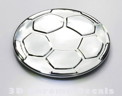 Soccer Ball Car Auto Bike 3D chrome decal sticker