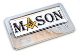 Mason Edition Chrome Emblem with Domed Decal Car Auto Motorcycle Bike Badge