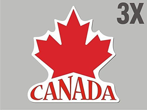 3 Canada shapes stickers flag crest decal bumper car bike emblem vinyl CN006