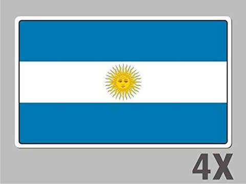 4 Argentina stickers flag decal bumper car bike emblem vinyl FL002