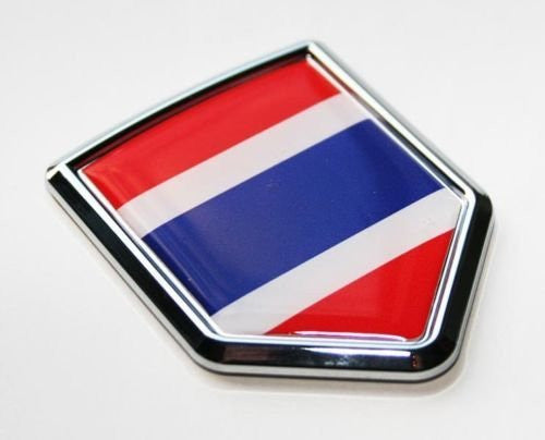 Thailand Thai Flag Decal Car Chrome Emblem Sticker