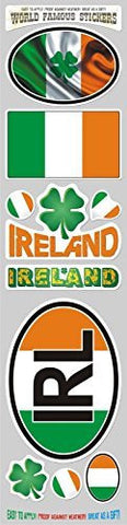 Car Chrome Decals STS-IRL Ireland Irish 10 stickers set flag decal bumper stiker car auto bike laptop