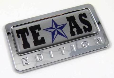 Car Chrome Decals CBEDI-TEXAS Texas Edition Car Chrome Emblem with dome decal Auto truck Bike 3D Badge USA