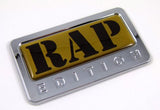 Rap Gold Special Edition Chrome Emblem with Domed Decal Car Bike Auto Badge 3D