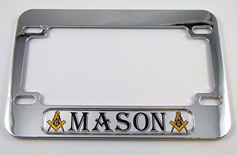 Mason Masonic Motorcycle Bike ABS Chrome Plated License Plate Frame Freemasonry