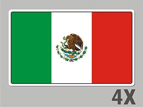 4 Mexico stickers flag decal bumper car bike laptop .. emblem vinyl FL040