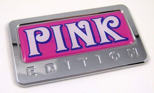 Pink Special Edition Chrome Emblem with Dome Decal Auto Bike Badge fits Any car