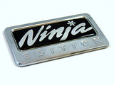 Ninja Edition Chrome Emblem with Domed Decal Car Auto Motorcycle Bike Badge