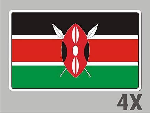 4 Kenya stickers flag decal bumper car bike laptop .. emblem vinyl FL036