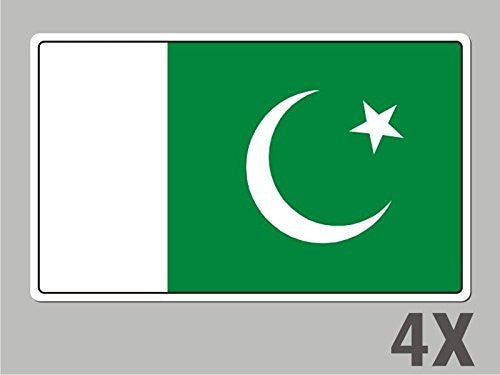 4 Pakistan stickers flag decal bumper car bike laptop .. emblem vinyl FL045