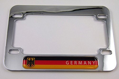 Germany Deutschland Flag Motorcycle Bike ABS Chrome Plated License Plate Frame
