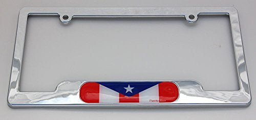 Puerto Rico Chrome plated ABS License Plate Frame holder cover with free caps