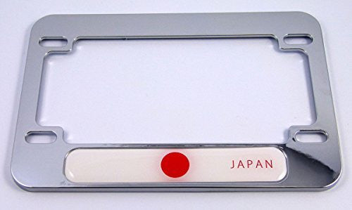 Japan Japanese flag Motorcycle Bike ABS Chrome Plated License Plate Frame