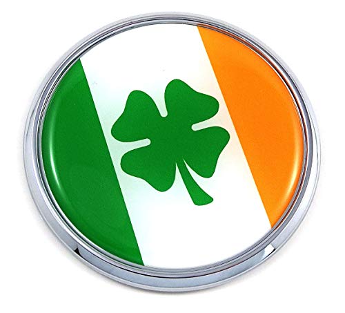 Ireland Irish Flag 2.75" Car Chrome Round Emblem Decal 3D Badge