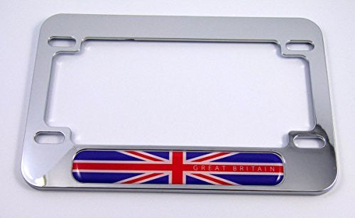 Great Britain flag Motorcycle Bike ABS Chrome Plated License Plate Frame England