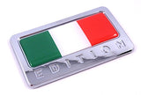 Italy Italia Edition Chrome Emblem Italian Flag 3D Decal Car Bike Badge