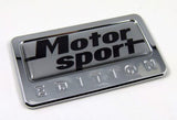 Motor Sport Edition Chrome Emblem with Domed Decal Motorcycle Bike
