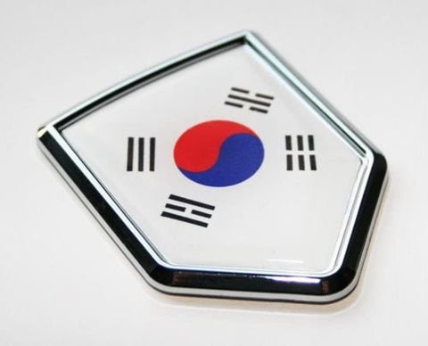 Korea South Korean Flag Decal Car Chrome Emblem Sticker