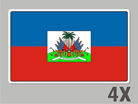 4 Haiti Haitian stickers flag decal bumper car bike laptop .. emblem vinyl FL024