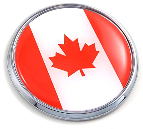 Canada Flag 2.75" Car Chrome Round Emblem Decal 3D Sticker Badge