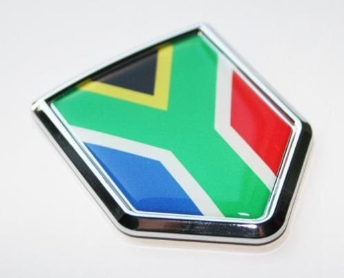 South Africa Flag Decal Car Chrome Emblem Sticker