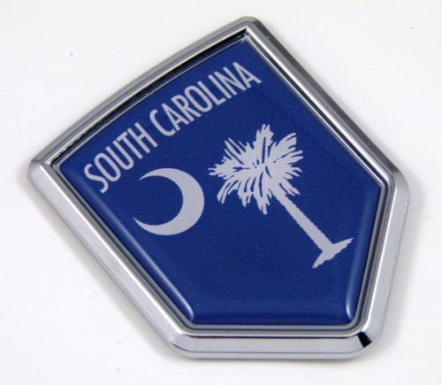 South Carolina SC USA State Flag Car Chrome Emblem Decal Sticker bike laptop boat 3dd Sticker badge