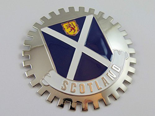 Grille Badge Scotland for car truck grill mount Scottish flag chrome emblem