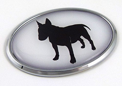 Bull Terrier Dog Breeds 3D Chrome Emblem Pet Decal Car Auto Bike Truck Sticker