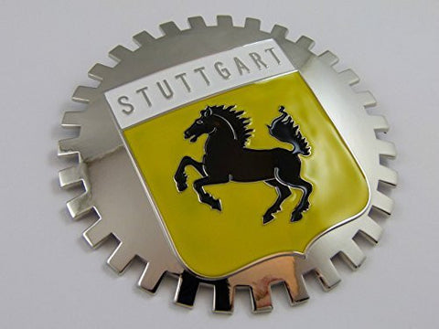 Grille Badge Stuttgart for car truck grill mount German flag