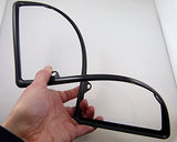 Car Chrome Decals Slimline Thin Black Plastic Durable Flexible License Plate Frame Set of 2 Frames
