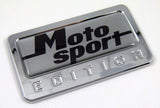 Motosport Edition Chrome Emblem with Domed Decal Motorcycle Bike Badge