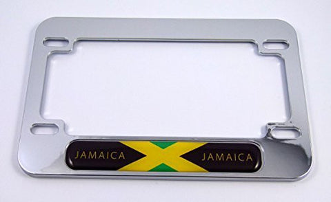 Jamaica Jamaican flag Motorcycle Bike ABS Chrome Plated License Plate Frame