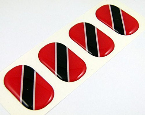 Trinidad and Tobago midi domed decals flag 4 emblems 1.5" Car bike stickers