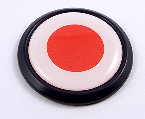 Japan Black Round Flag Car Decal Emblem Bumper 3D Sticker 1.85"
