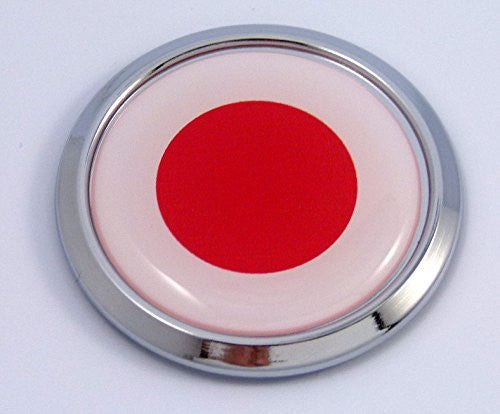 Japan Japanese Round Flag Car Chrome Decal Emblem bumper Sticker bezel badge