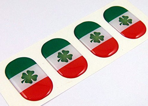 Ireland midi Irish domed decals flag 4 emblems 1.5" Car bike laptop stickers