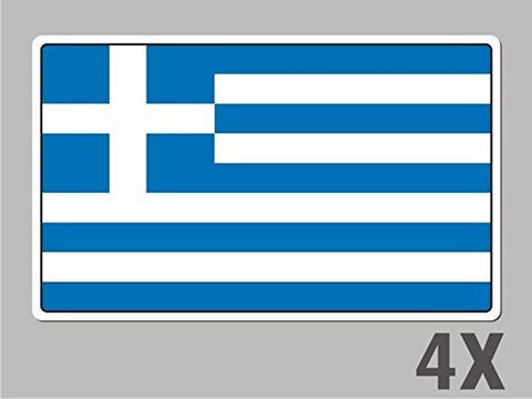 4 Greece Greek stickers flag decal bumper car bike emblem vinyl FL023