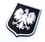 Poland Polska Eagle Black Chrome Plastic car Emblem Decal Sticker Crest PBC