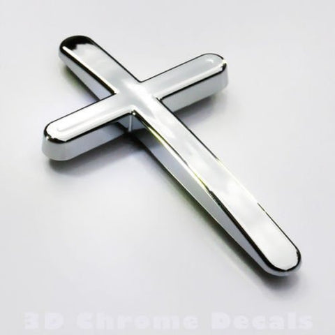 Car Chrome Decals CNPL-JESCR Jesus christian Cross car auto bike 3D chrome decal