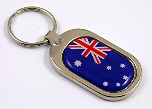 Australia Flag Key Chain metal chrome plated keychain key fob national keyfob