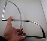 Slimline Thin Chrome Painted Plastic Durable Flexible License Plate Frame Set of 2 Frames