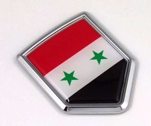 Syria Syrian Flag Car Chrome Emblem 3D Decal Bumper Sticker Badge Auto bike