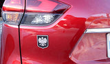 Poland Polska Eagle Black Chrome Plastic car Emblem Decal Sticker Crest PBC