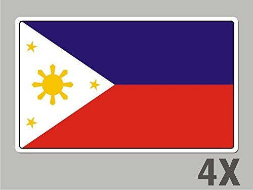 4 Philippines stickers flag decal bumper car bike laptop .. emblem vinyl FL048
