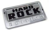 Hard Rock Silver Edition Chrome Emblem with Dome Decal Car Bike Motorcycle Badge
