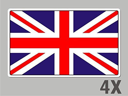 4 United Kingdom Great Britain stickers flag decal car bike emblem vinyl FL068
